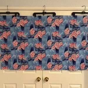 Patriotic U.S. Flag and Statue of Liberty Cotton Fabric NEW